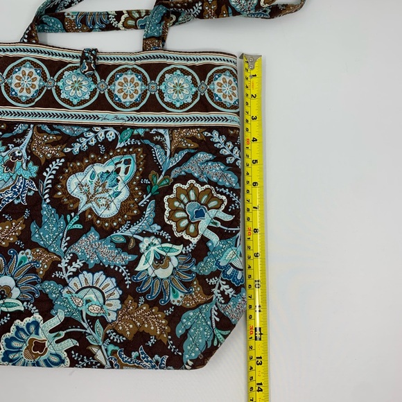 Vera Bradley Blue and Brown Tote - Picture 7 of 7